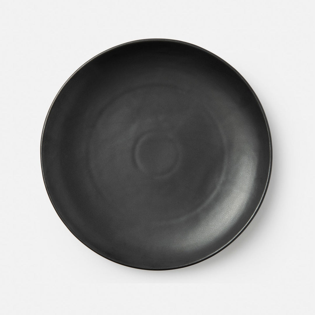 Marcus Black Glaze Round Serving Platter Stoneware Large Pack/2
