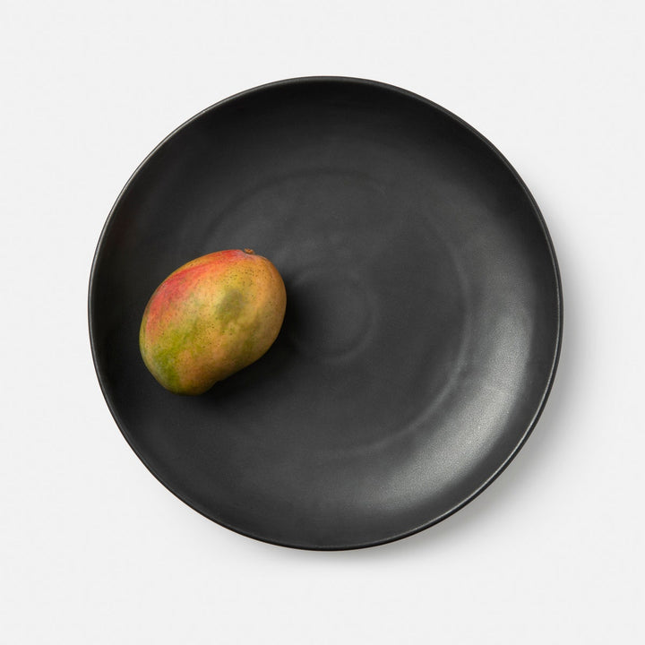 Marcus Black Glaze Round Serving Platter Stoneware Large Pack/2