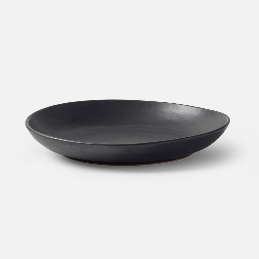 Marcus Black Glaze Round Serving Platter Stoneware Large Pack/2