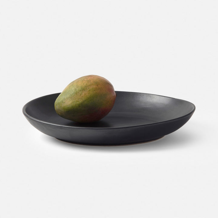 Marcus Black Glaze Round Serving Platter Stoneware Large Pack/2
