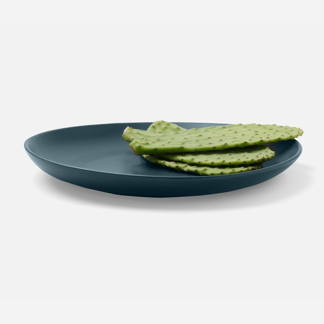 Marcus Midnight Teal Round Serving Platter Stoneware Large Pack/2