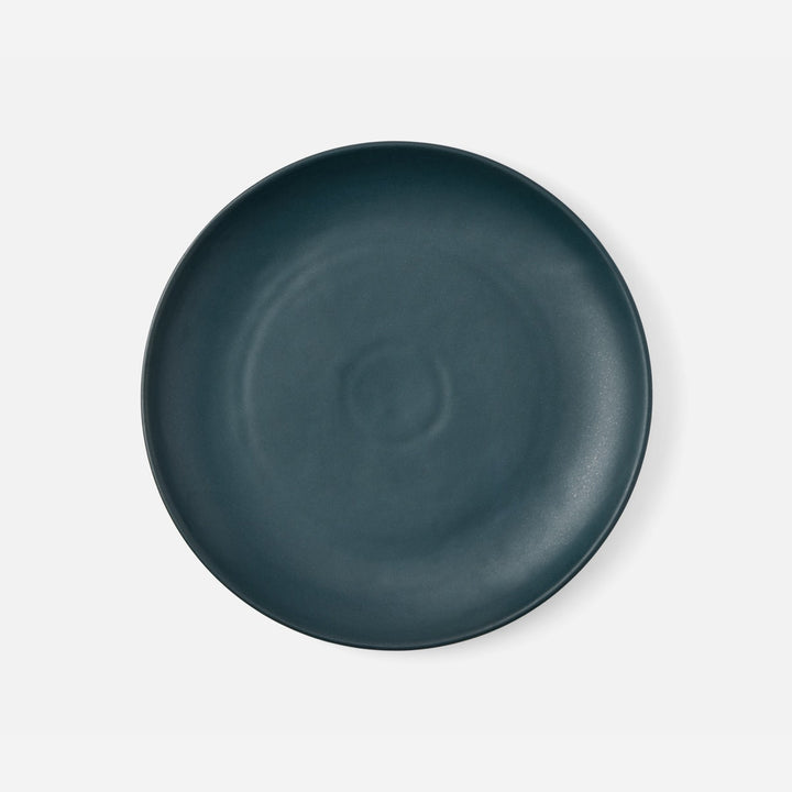 Marcus Midnight Teal Round Serving Platter Stoneware Large Pack/2
