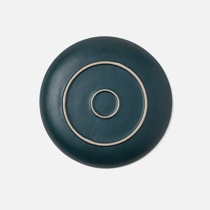 Marcus Midnight Teal Round Serving Platter Stoneware Large Pack/2