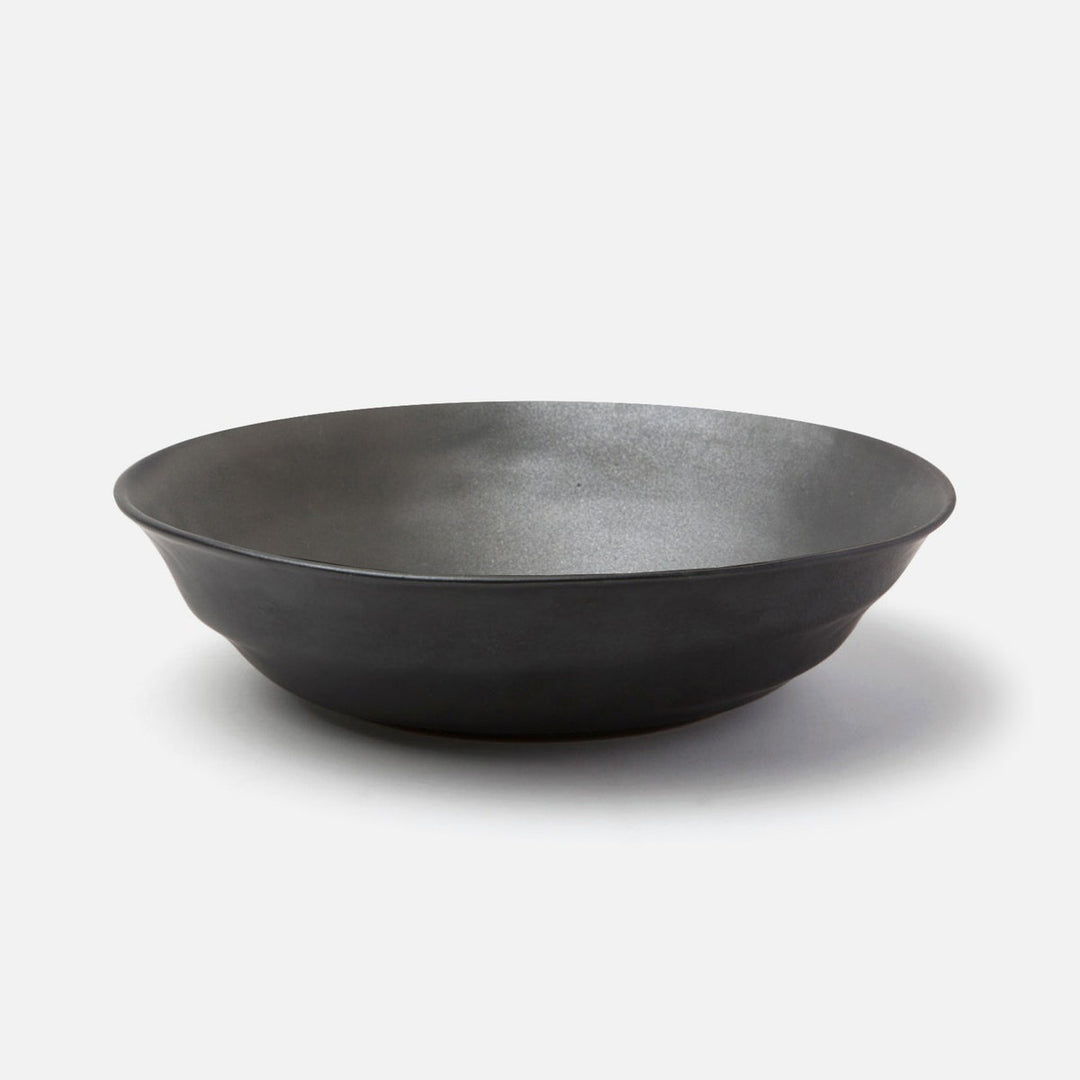 Marcus Black Glaze Tapered Serving Bowl Stoneware Large Pack/2