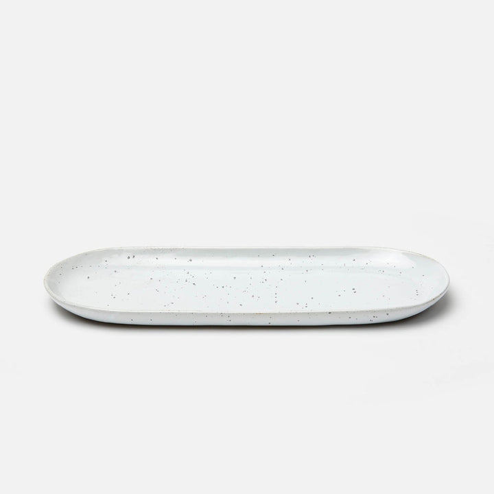Marcus White Salt Glaze Oblong Serving Platters Stoneware Large Set/2