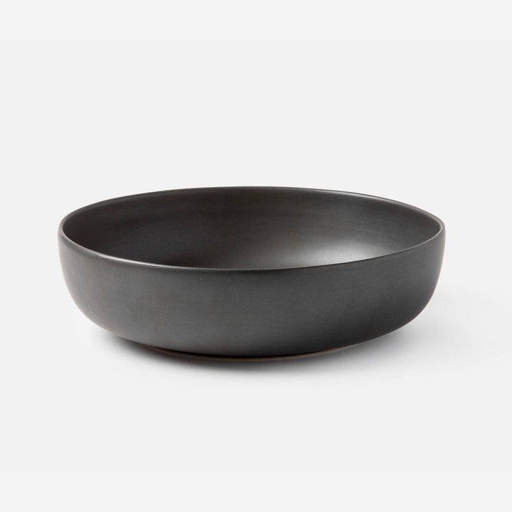 Marcus Black Glaze Round Serving Bowl Stoneware Large Pack/2