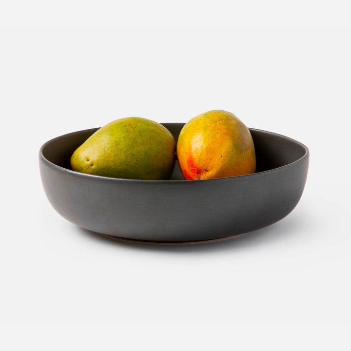 Marcus Black Glaze Round Serving Bowl Stoneware Large Pack/2