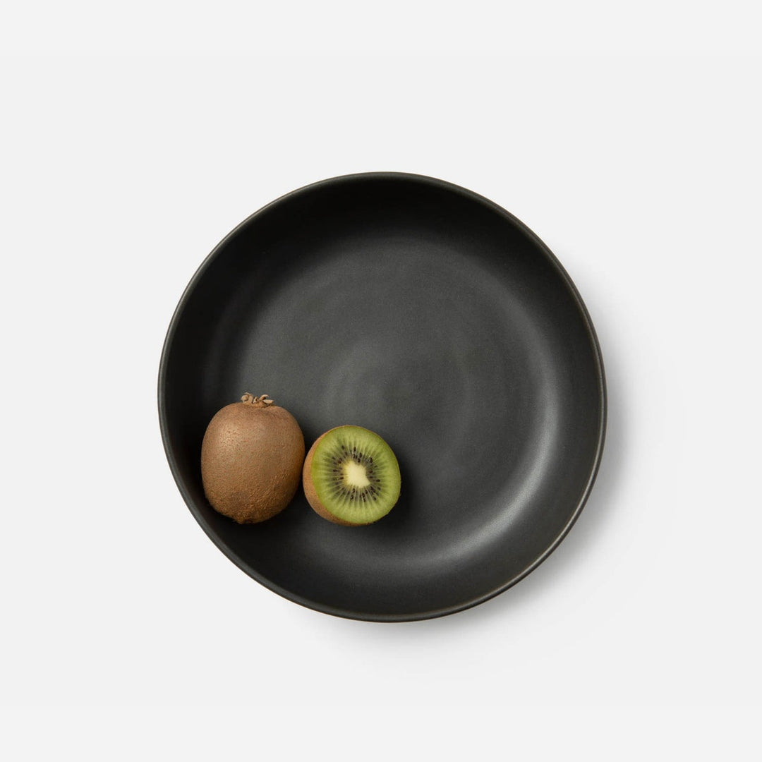 Marcus Black Glaze Round Serving Bowl Stoneware Large Pack/2