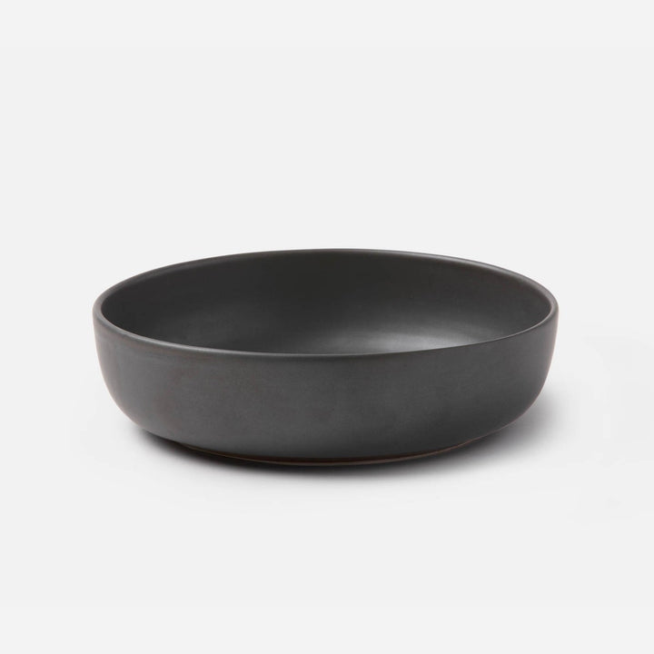 Marcus Black Glaze Round Serving Bowl Stoneware Small Pack/2