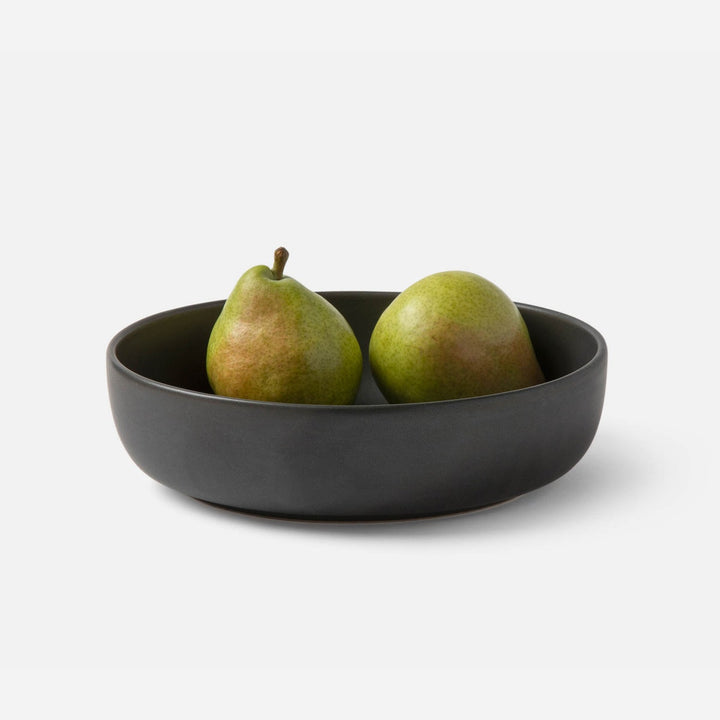 Marcus Black Glaze Round Serving Bowl Stoneware Small Pack/2