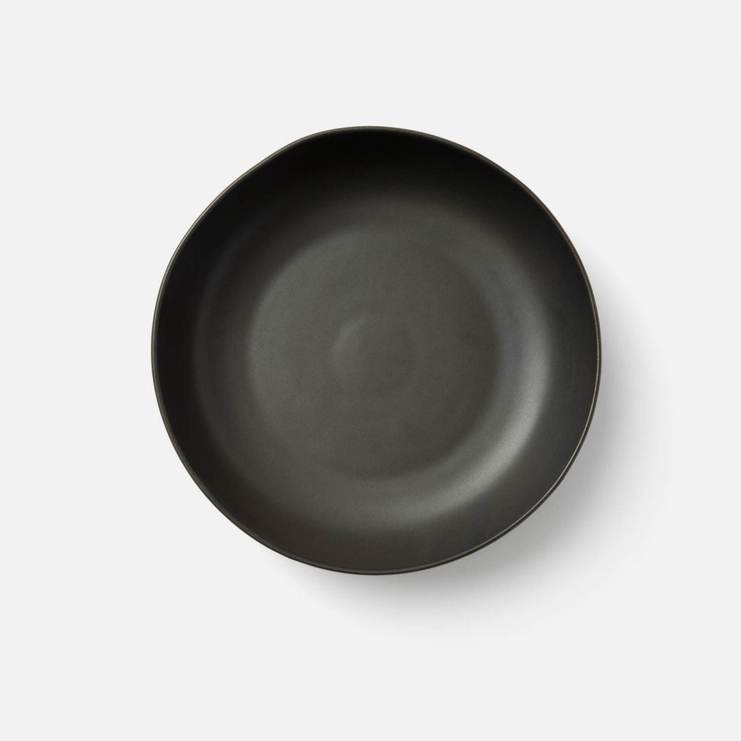 Marcus Black Glaze Round Serving Bowl Stoneware Small Pack/2