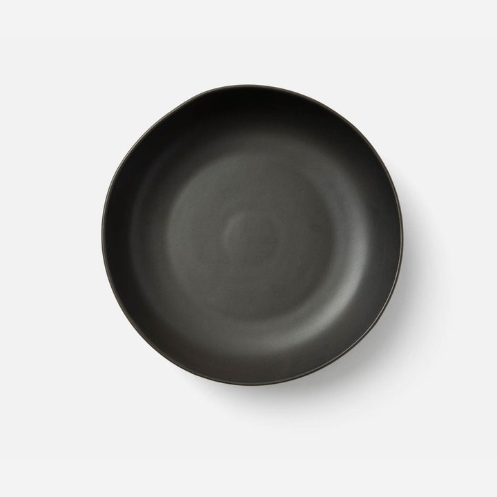 Marcus Black Glaze Round Serving Bowl Stoneware Small Pack/2