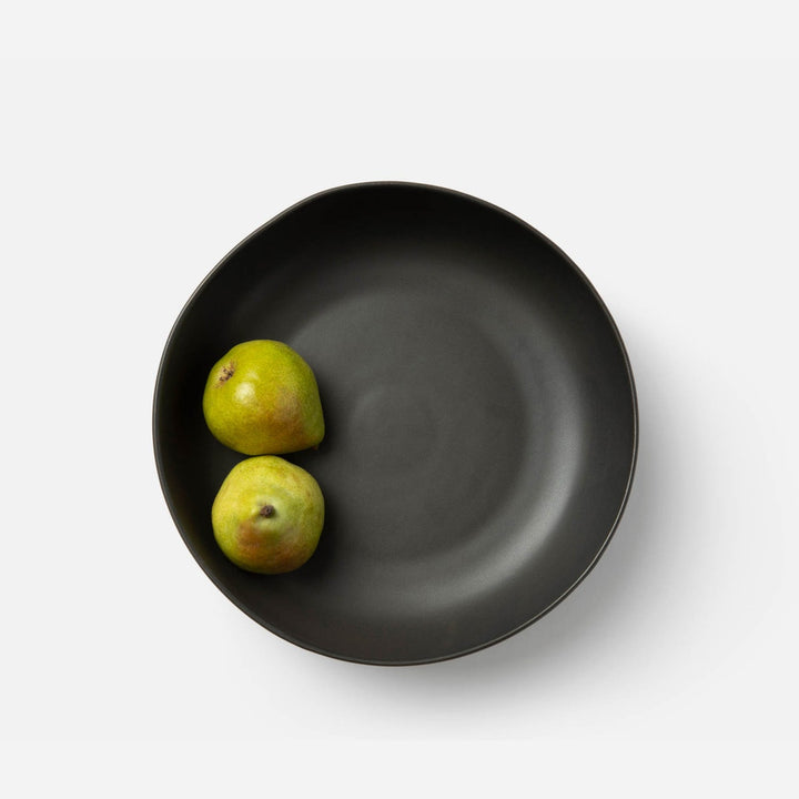 Marcus Black Glaze Round Serving Bowl Stoneware Small Pack/2