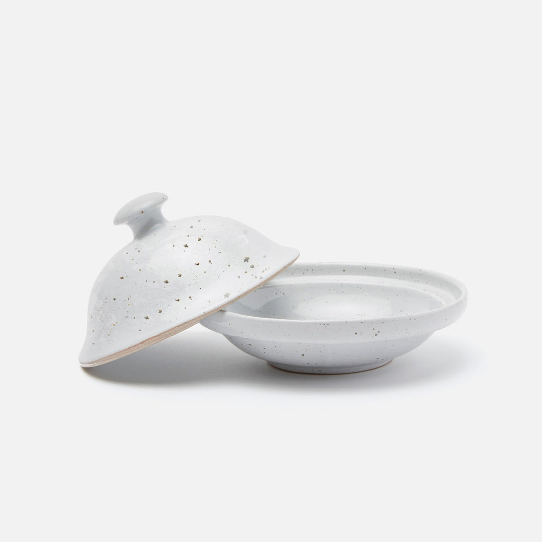 Marcus White Salt Glaze Cloche Serving Bowl Stoneware Small Pack/2