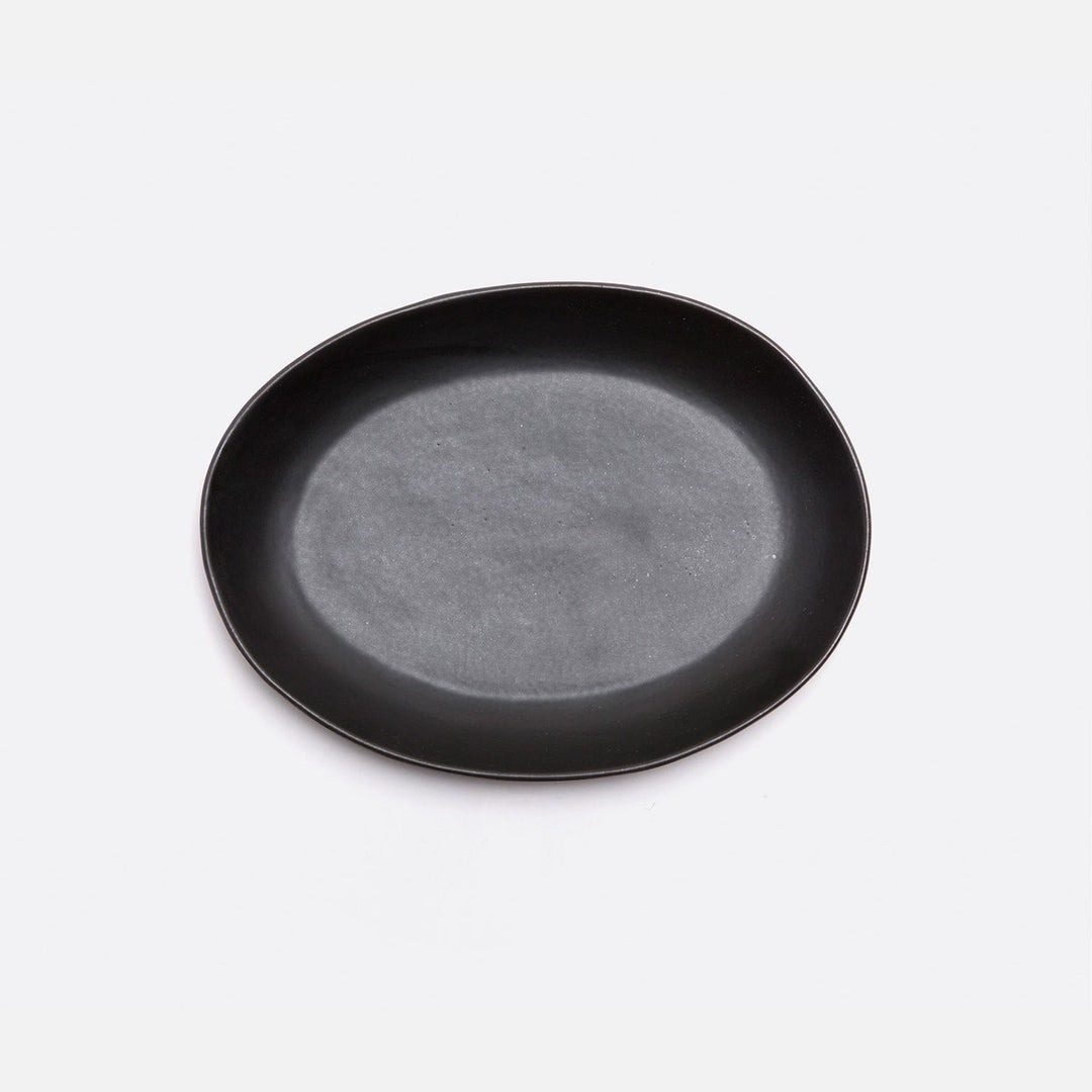 Marcus Black Glaze Oval Serving Platter Stoneware Small Pack/2