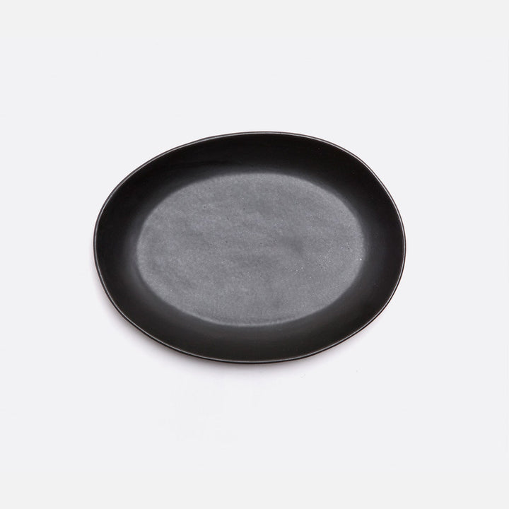 Marcus Black Glaze Oval Serving Platter Stoneware Small Pack/2