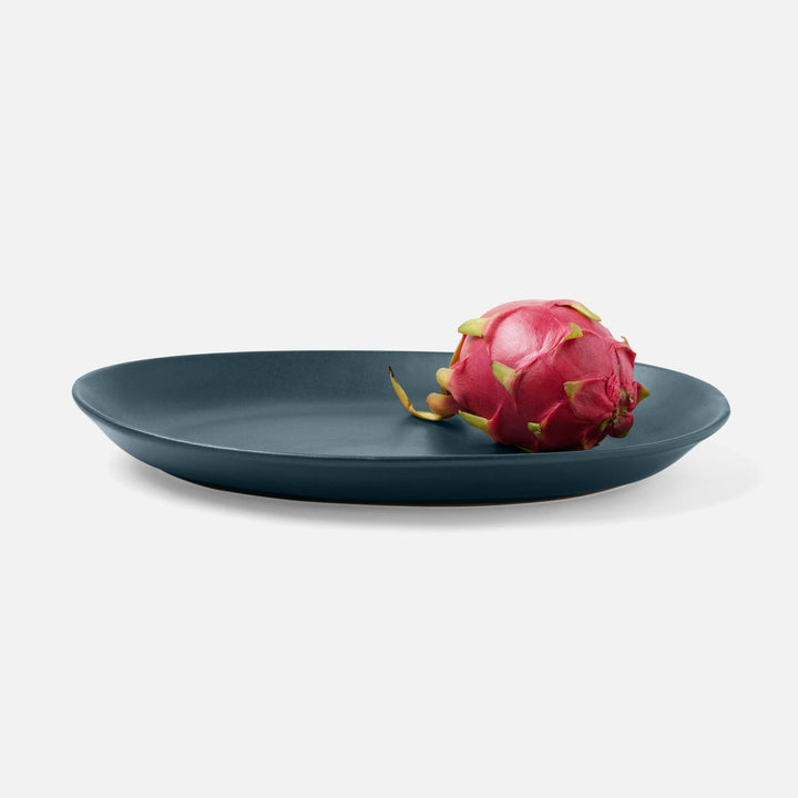Marcus Midnight Teal Oval Serving Platter Small Pack/2