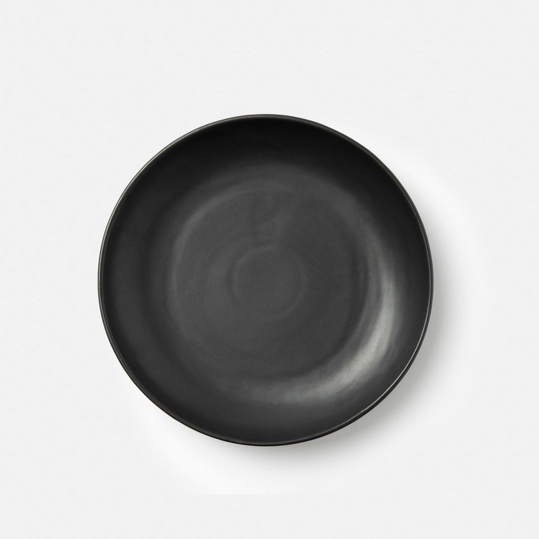 Marcus Black Glaze Round Serving Platter Stoneware Small Pack/2