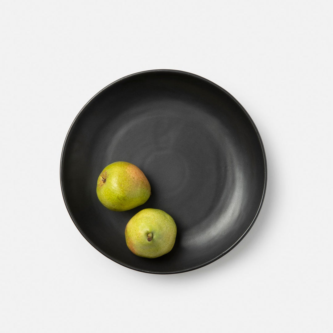 Marcus Black Glaze Round Serving Platter Stoneware Small Pack/2