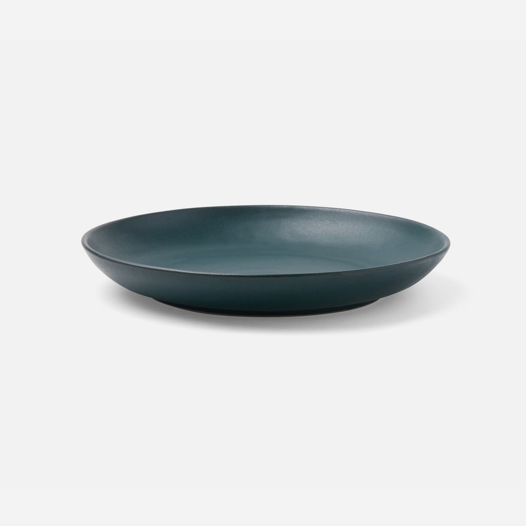 Marcus Midnight Teal Round Serving Platter Stoneware Small Pack/2