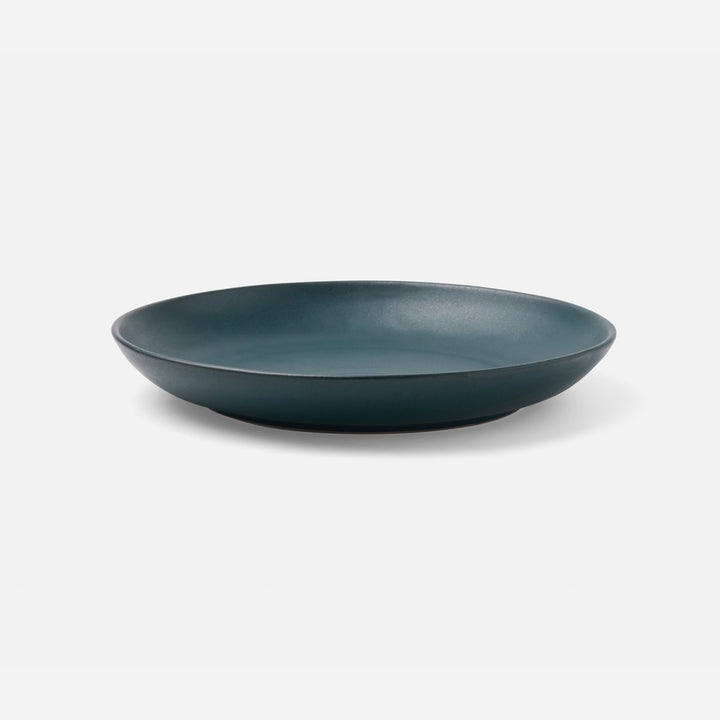 Marcus Midnight Teal Round Serving Platter Stoneware Small Pack/2