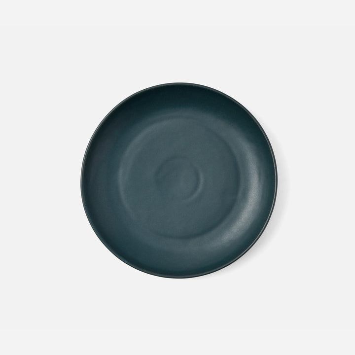 Marcus Midnight Teal Round Serving Platter Stoneware Small Pack/2
