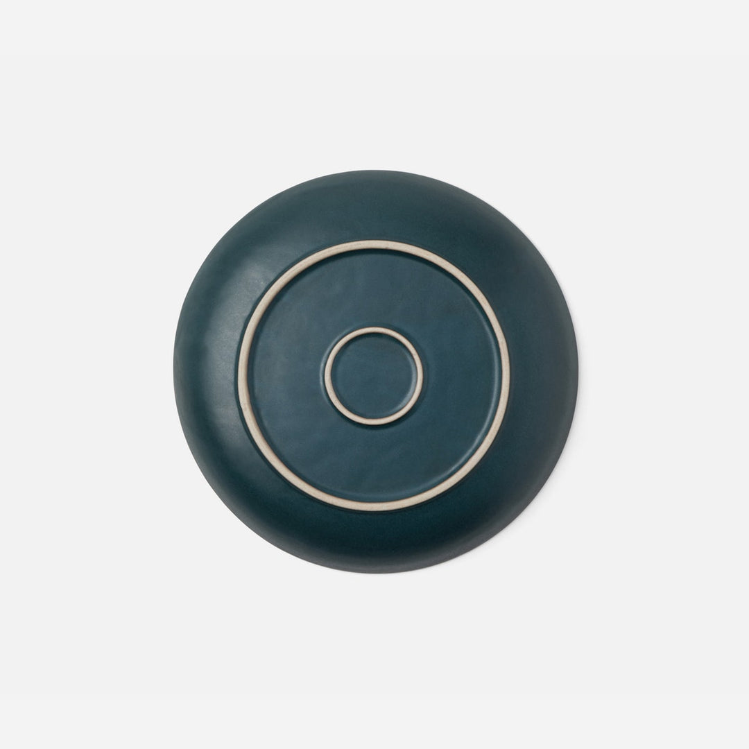 Marcus Midnight Teal Round Serving Platter Stoneware Small Pack/2