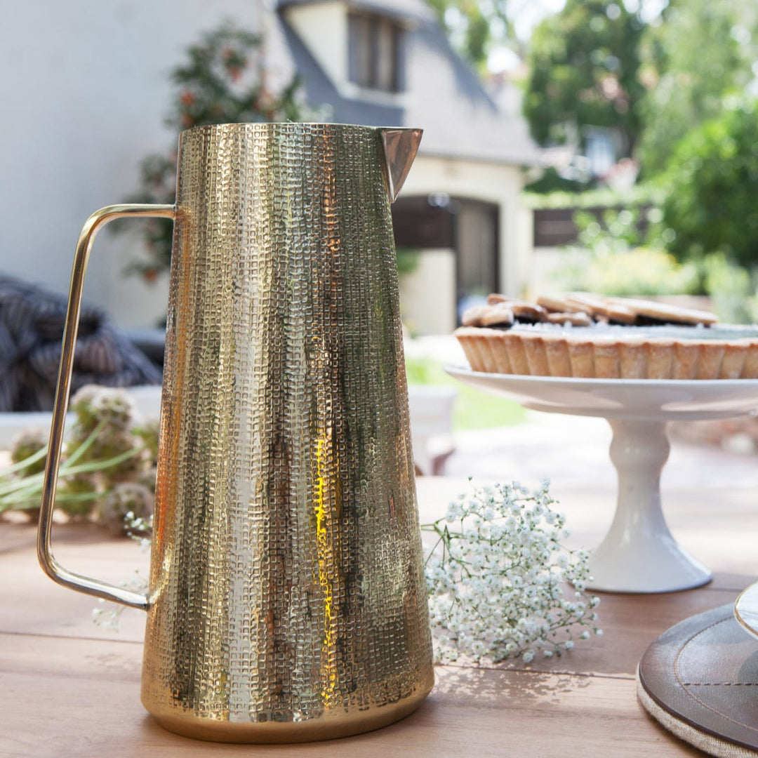 Miles Shiny Brass Pitcher
