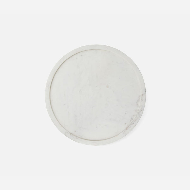 Portia White Marble Lazy Susan 14"D