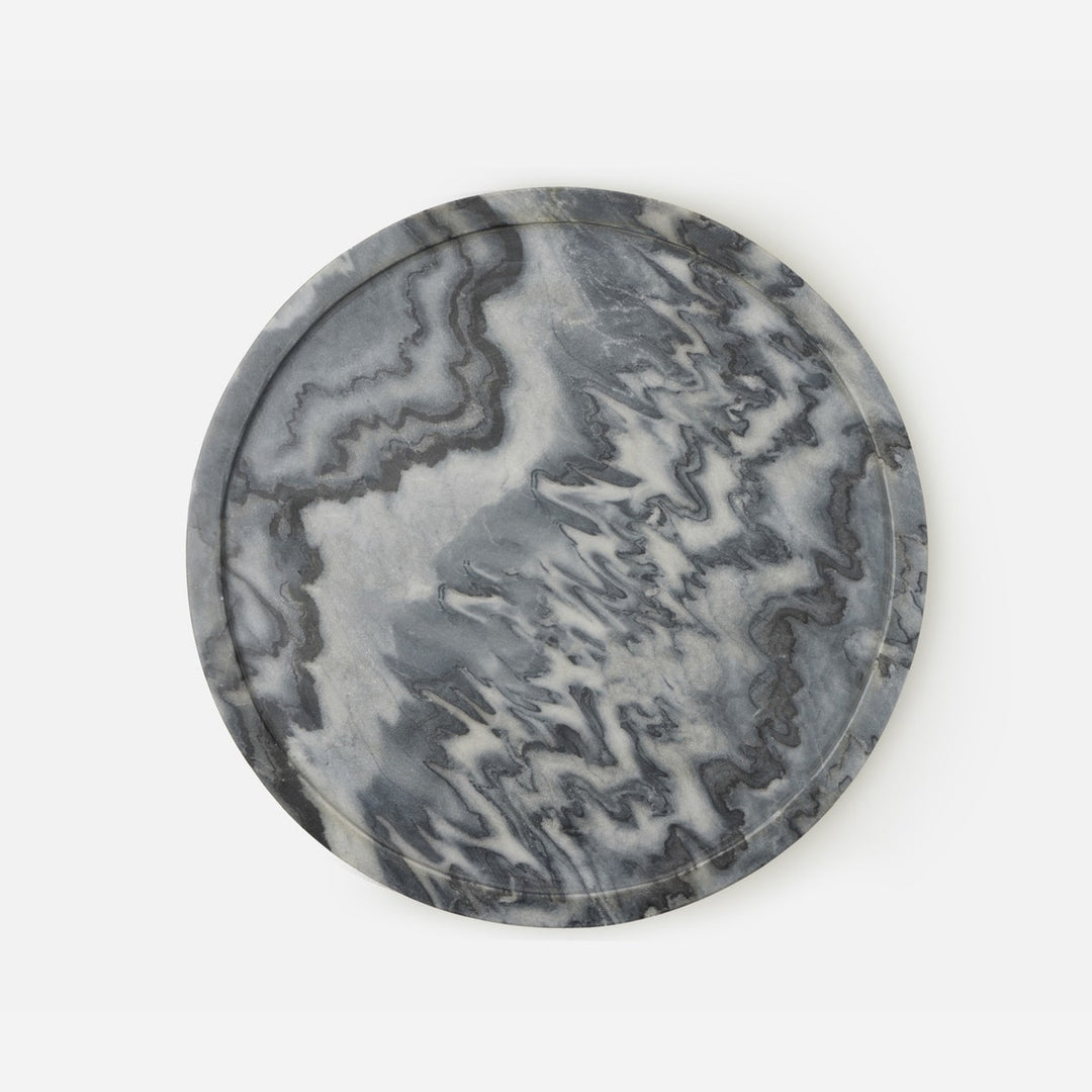 Portia Gray Marble Lazy Susan 18"D