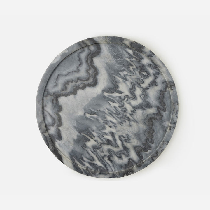 Portia Gray Marble Lazy Susan 18"D