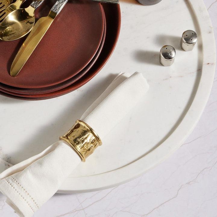 Portia White Marble Lazy Susan 18"D