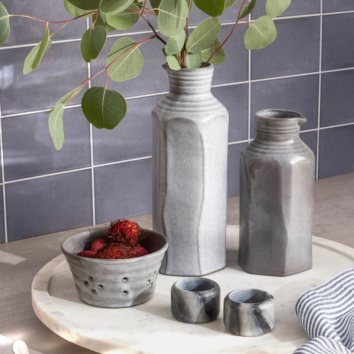Portia White Marble Lazy Susan 18"D