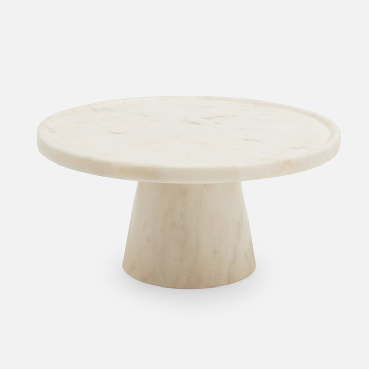 Samantha White Marble Cake Stand Small 75"Dx3"H