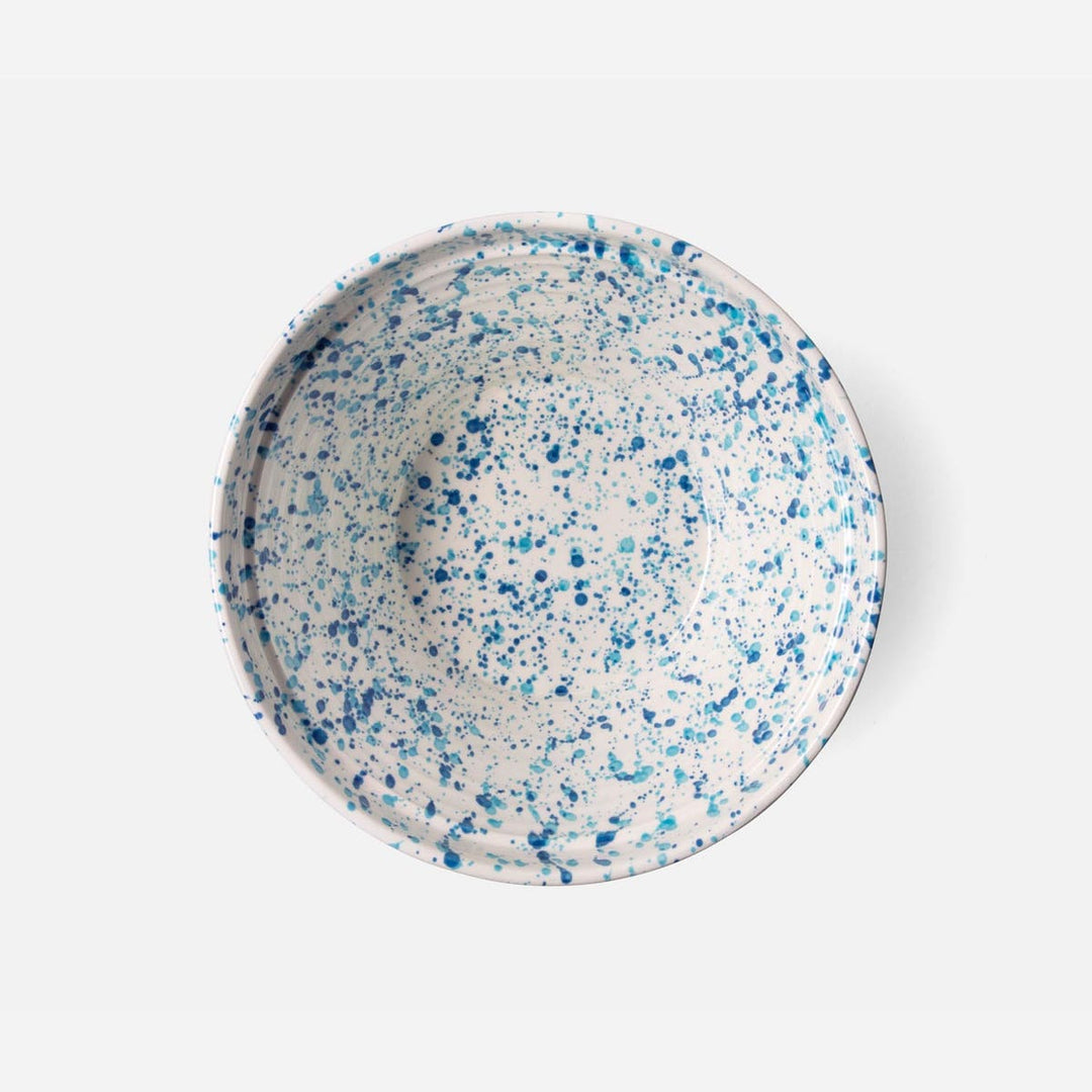 Sconset Large Mixed Blue Spongeware Serving Bowl