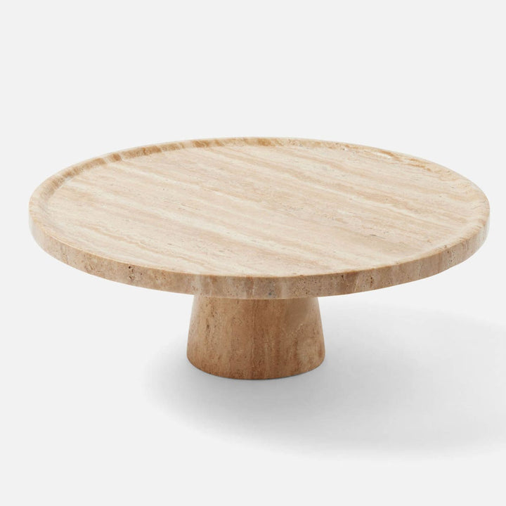Alessia Natural Cake Stand Travertine Large