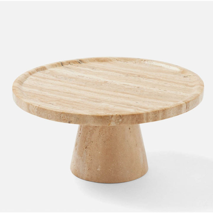 Alessia Natural Cake Stand Travertine Medium