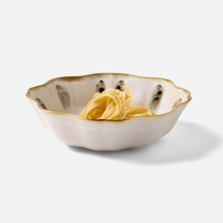 Amoria Almond/Sage Small Serving Bowl Stoneware Pack/2