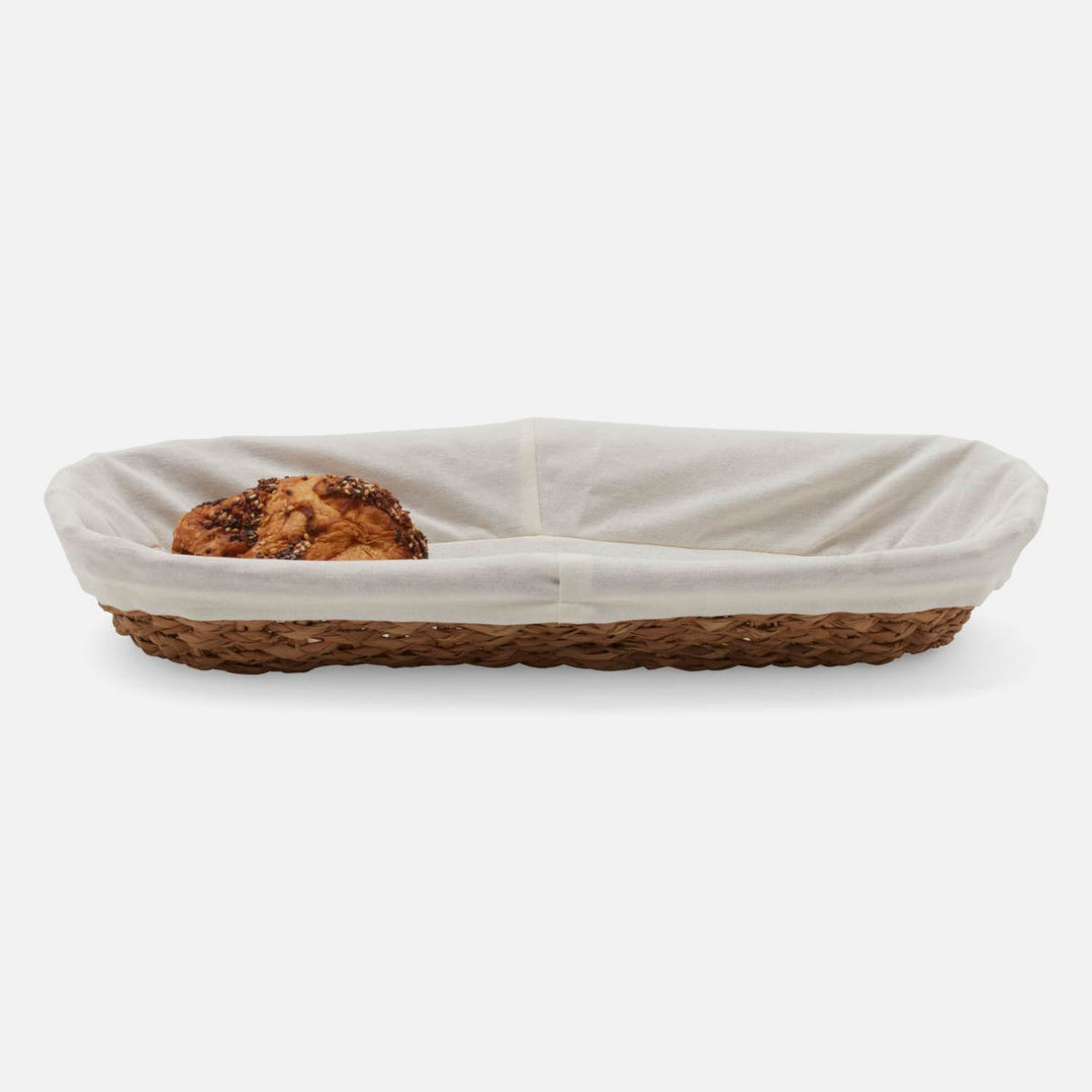 Azalea Natural Oblong Bread Basket Braided Grass Large,Pack/2