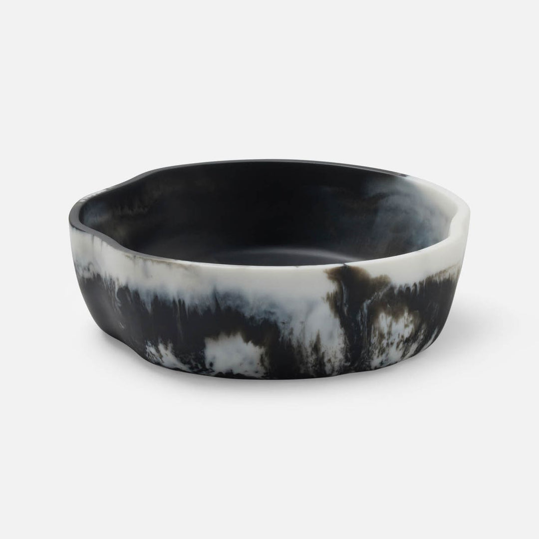 Beatrix Black Swirled Serving Bowls Resin Set/2