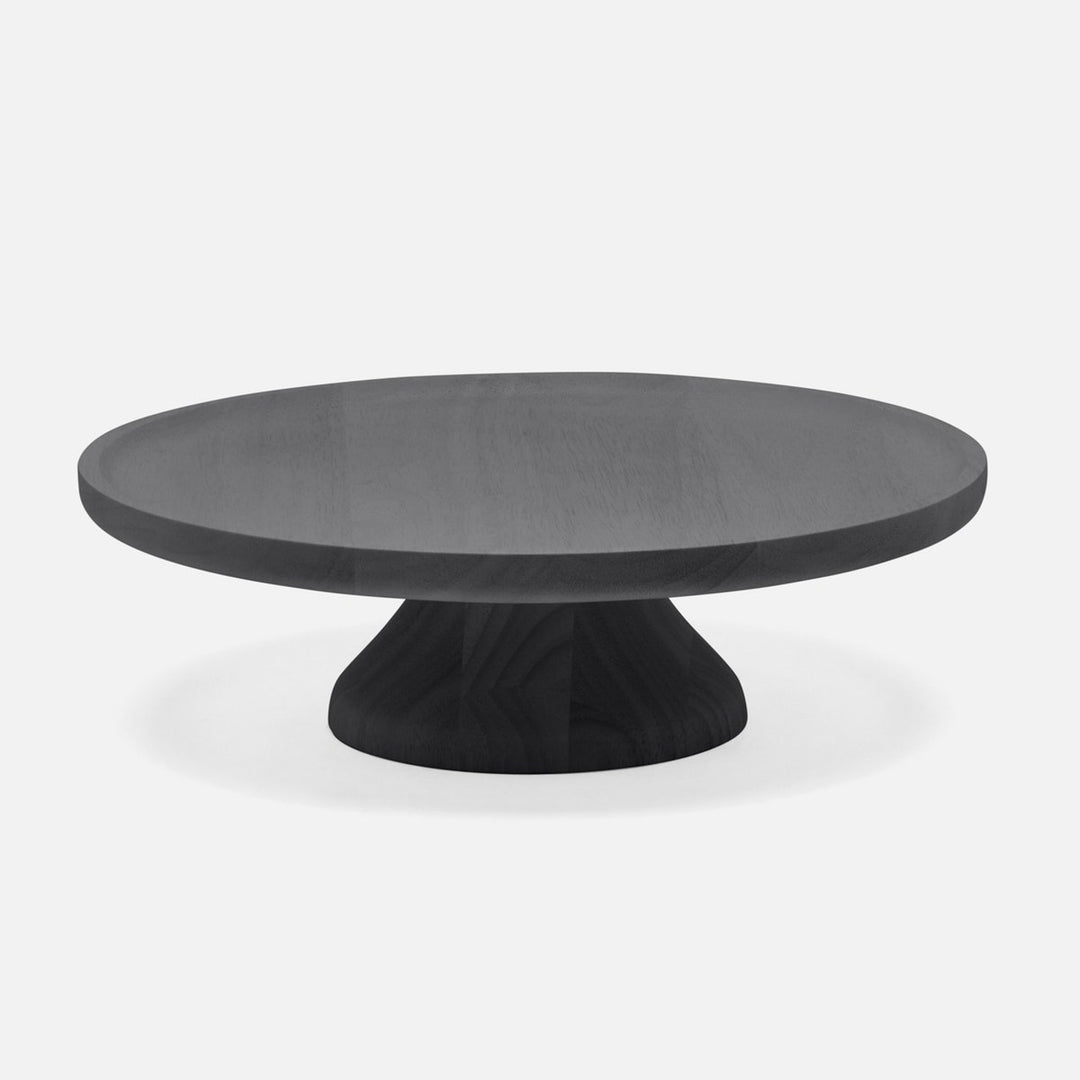Bryson Ebony Cake Stand Acacia Wood 14"D