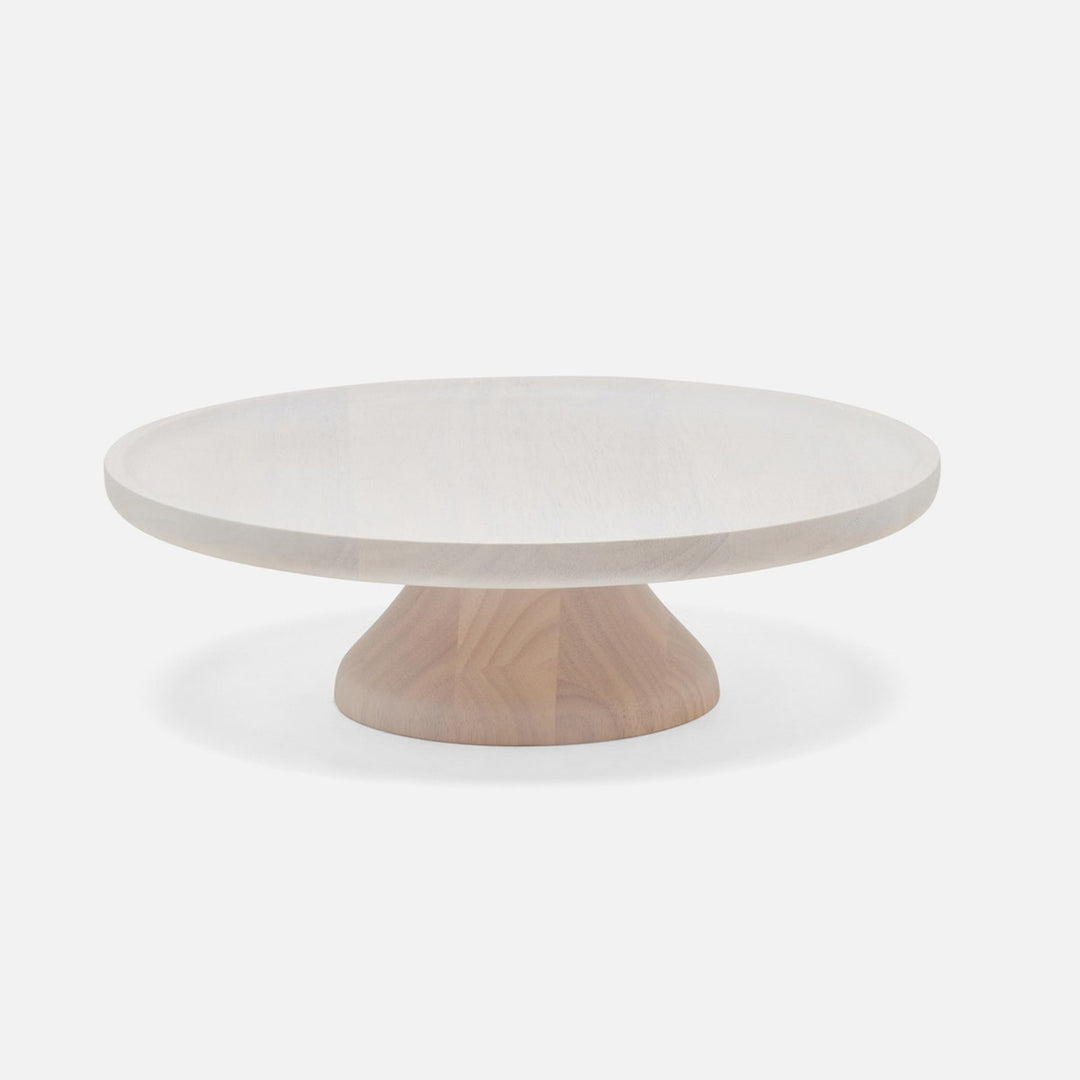 Bryson Walnut Cake Stand Acacia Wood 18"D