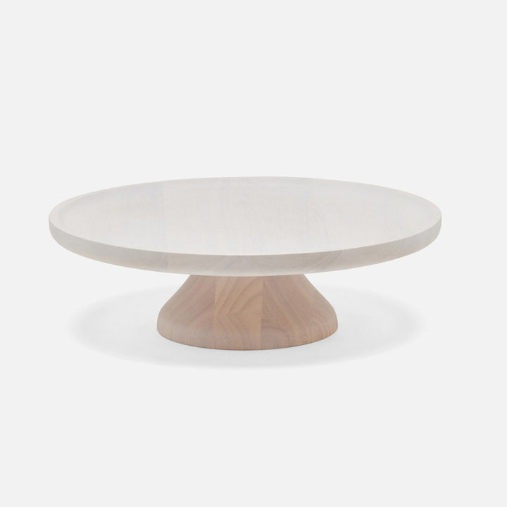 Bryson Walnut Cake Stand Acacia Wood 18"D