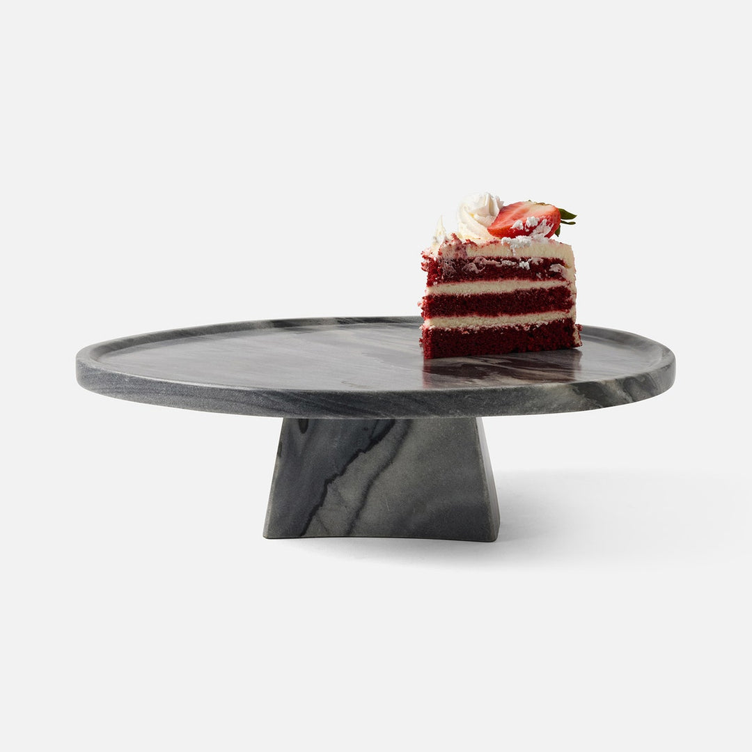 Caden Gray Cake Stand Marble Medium
