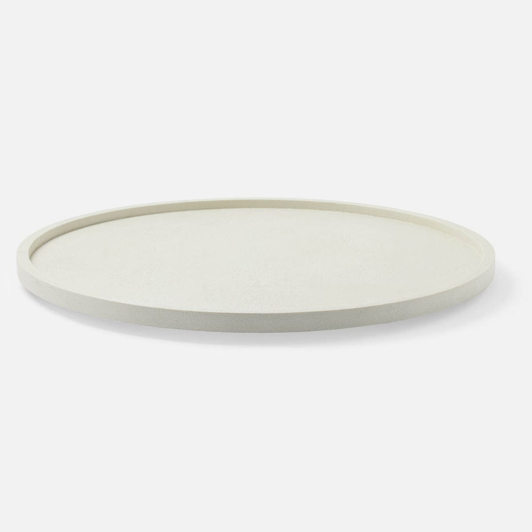 Calvin Blanc Br Lazy Susan Realistic Faux Shagreen 24"D
