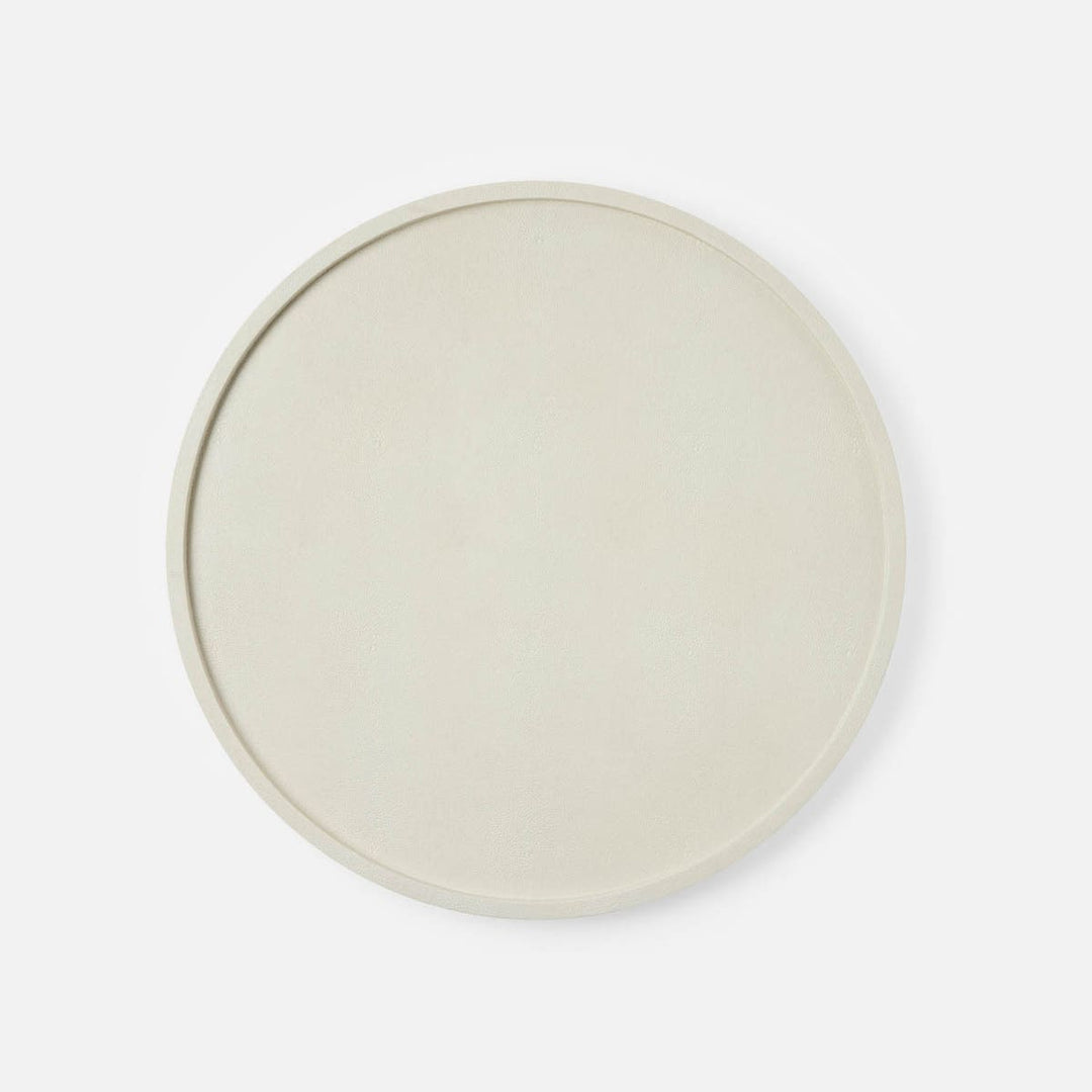 Calvin Blanc Br Lazy Susan Realistic Faux Shagreen 24"D