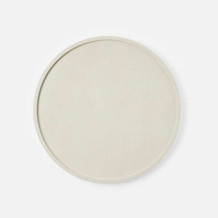 Calvin Blanc Br Lazy Susan Realistic Faux Shagreen 24"D