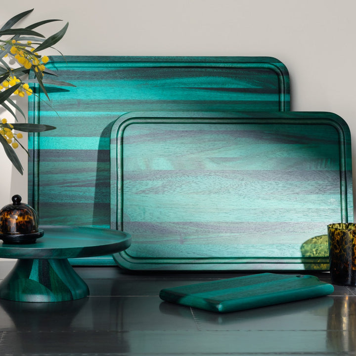 Cooper Emerald Cutting Board Acacia Wood 18X12