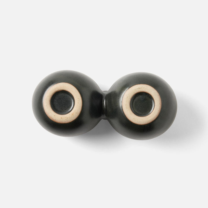 Desmond Black Glaze Snack Bowl Double Stoneware Pack/2