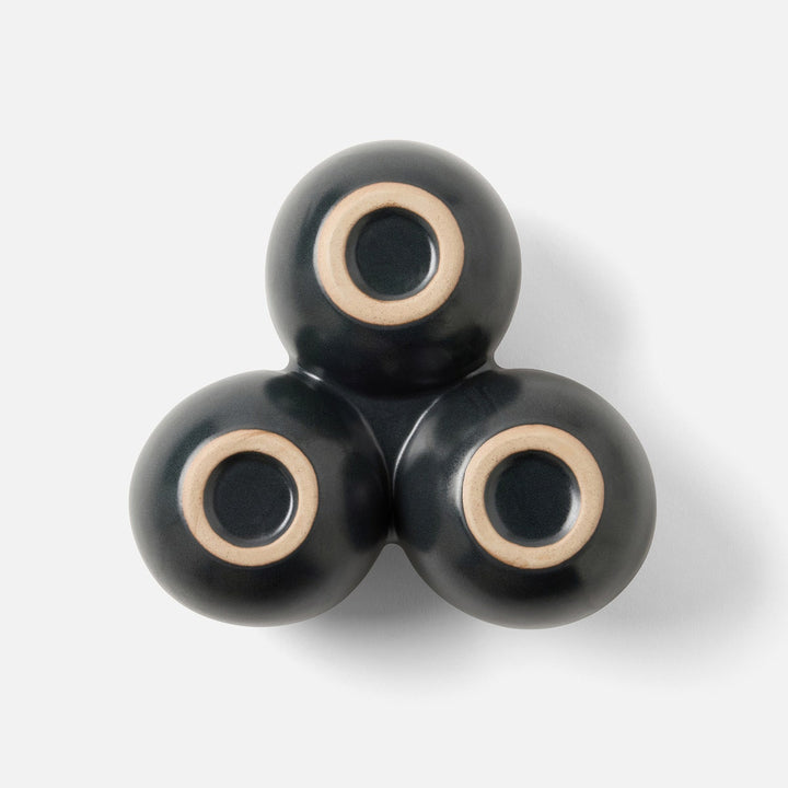 Desmond Black Glaze Snack Bowl Triple Stoneware